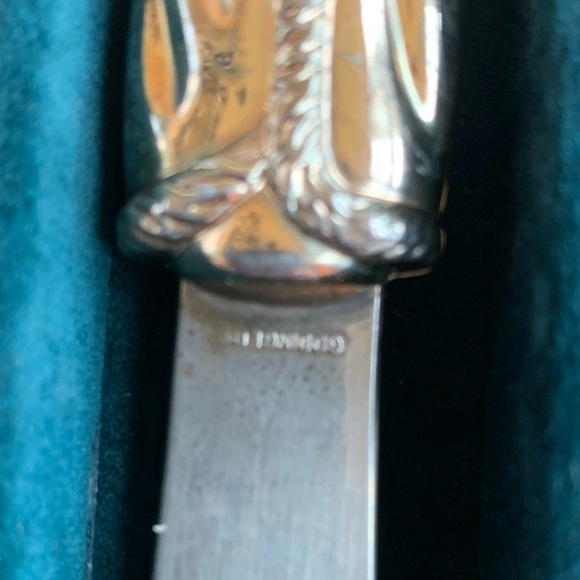 Green velvet box The Bombay Company GODINGER Santa spreader cheese knives - Picture 8 of 11